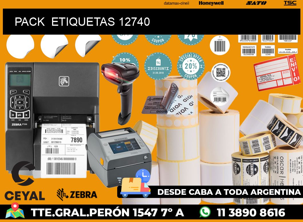 PACK  ETIQUETAS 12740