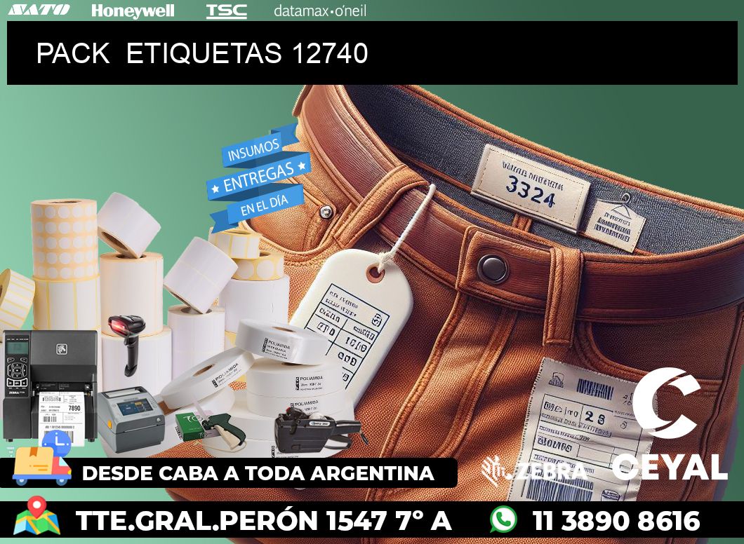 PACK  ETIQUETAS 12740