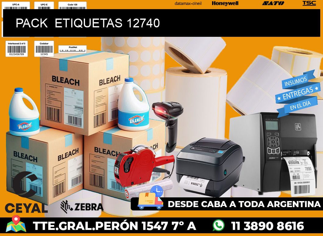 PACK  ETIQUETAS 12740