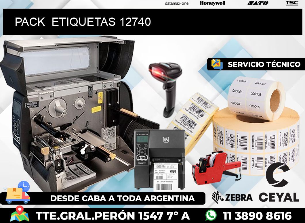 PACK  ETIQUETAS 12740