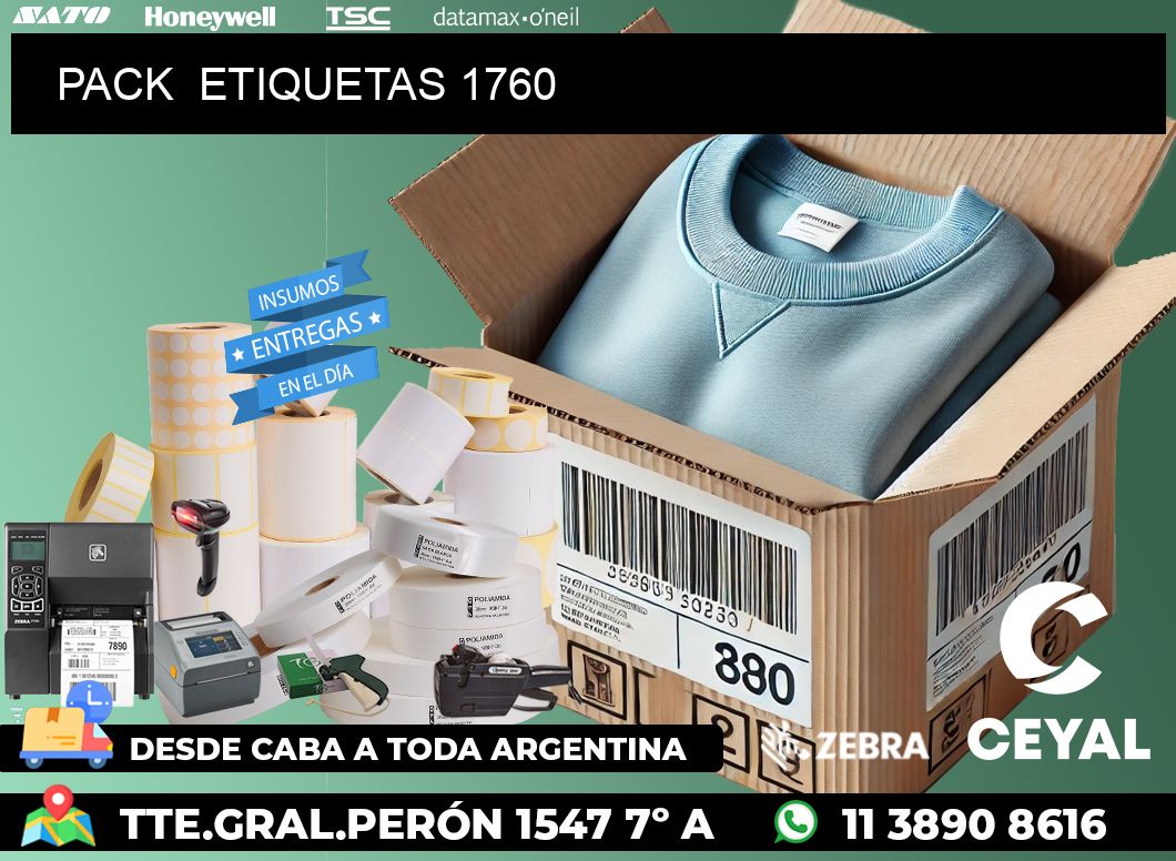 PACK  ETIQUETAS 1760