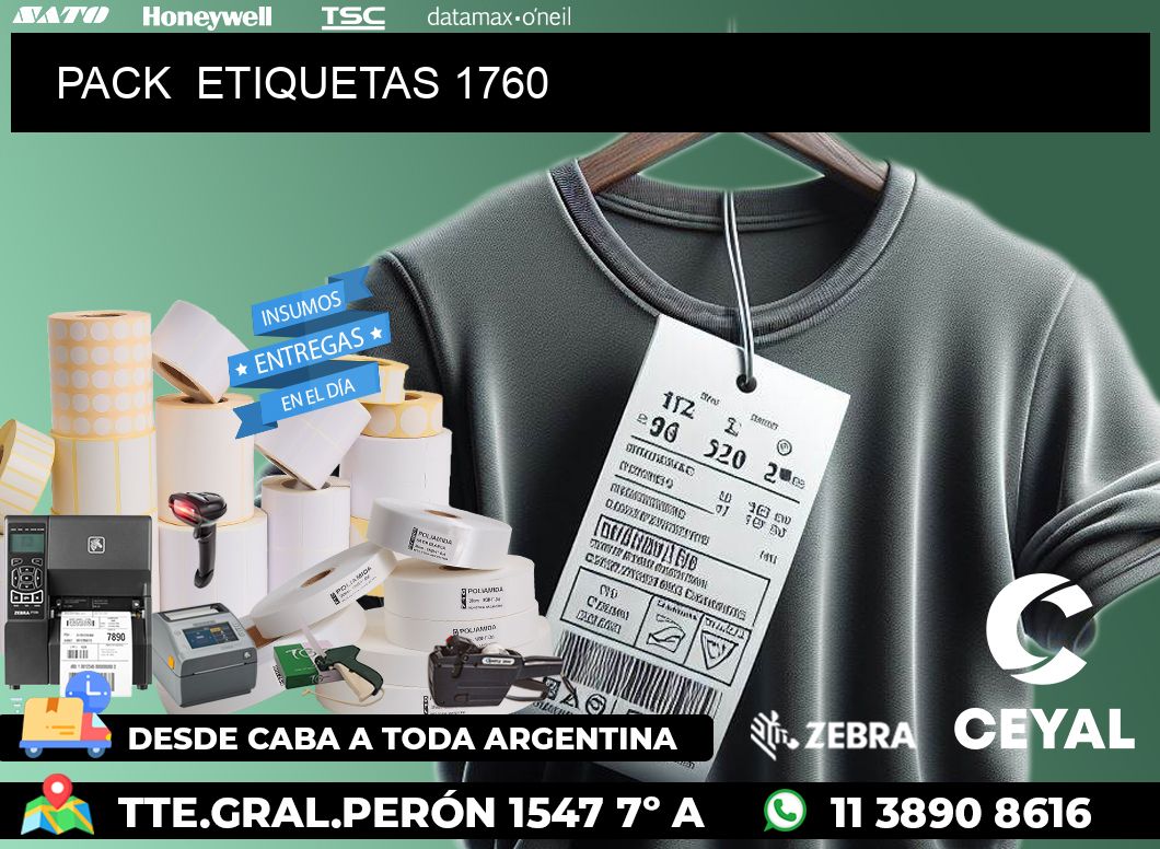 PACK  ETIQUETAS 1760