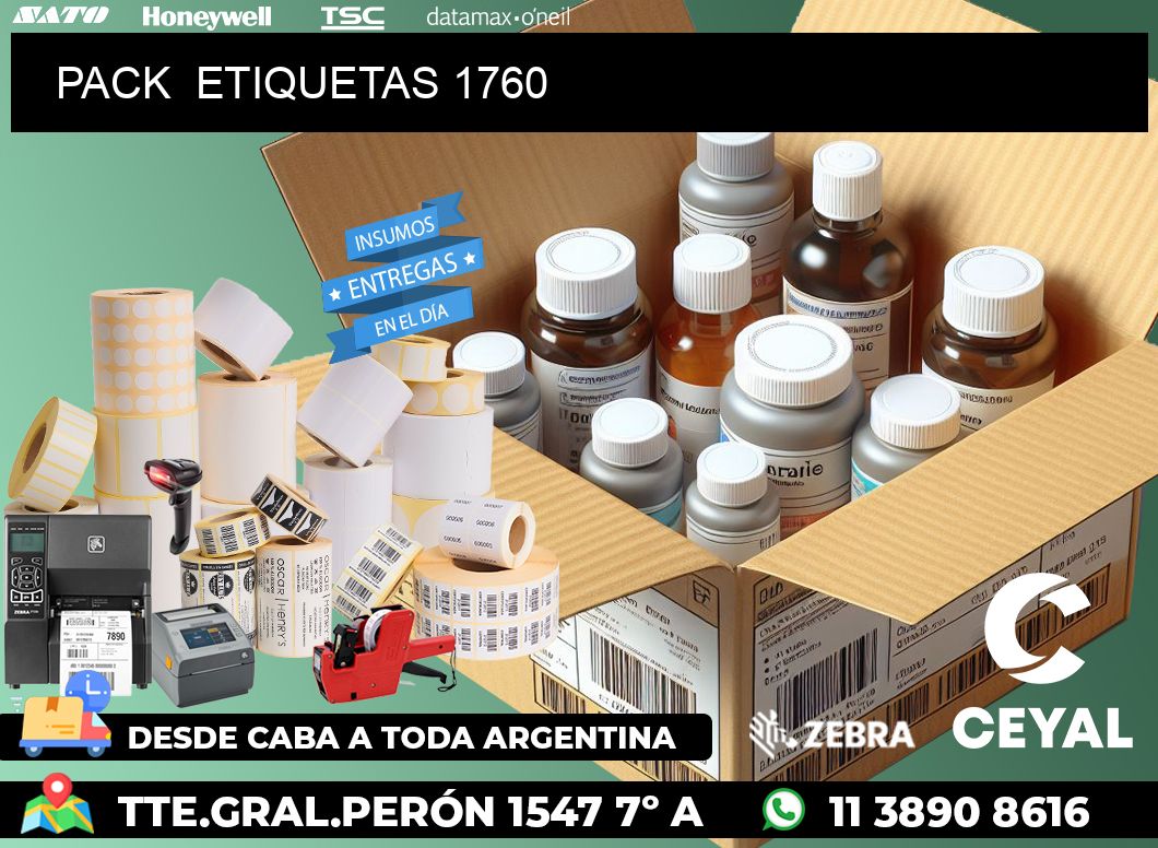 PACK  ETIQUETAS 1760
