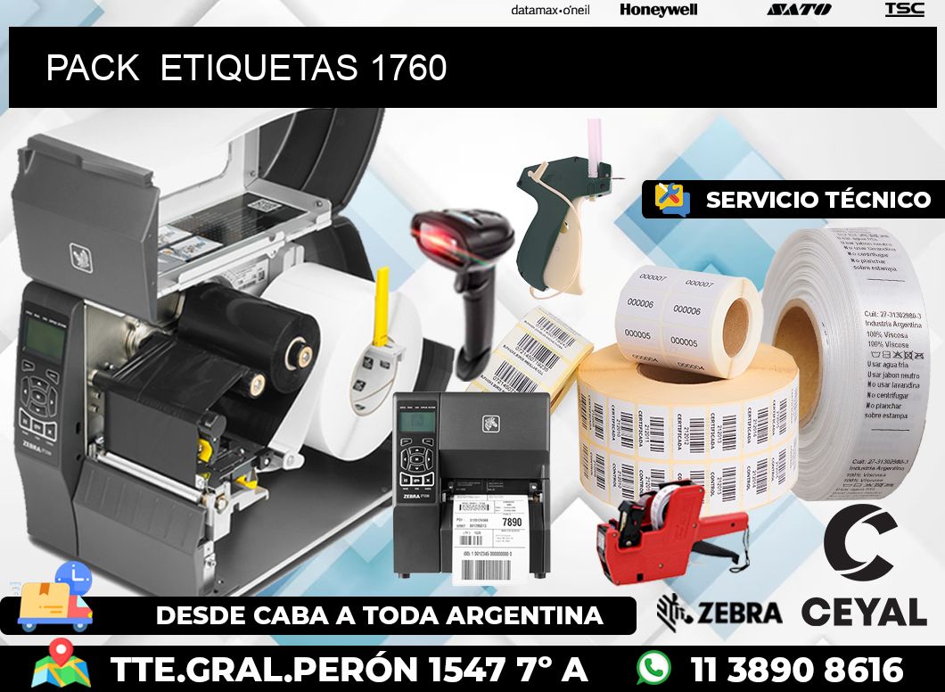 PACK  ETIQUETAS 1760