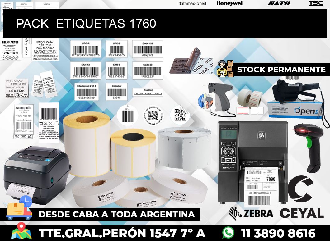 PACK  ETIQUETAS 1760
