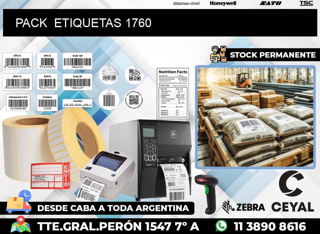 PACK  ETIQUETAS 1760