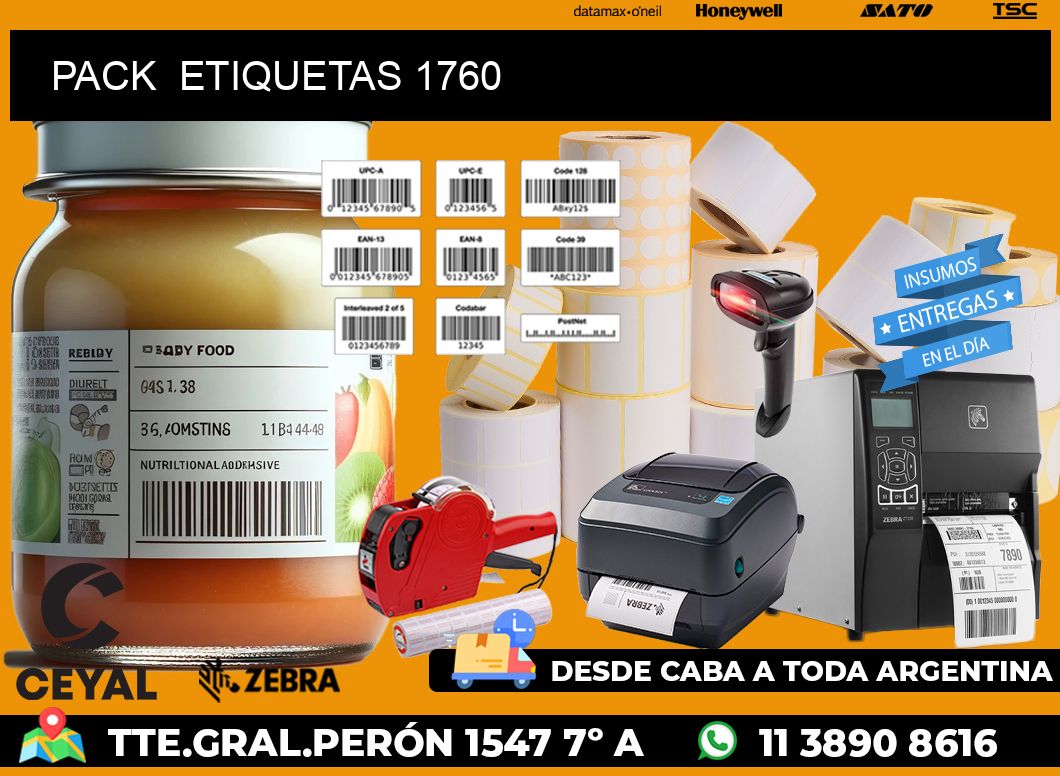 PACK  ETIQUETAS 1760