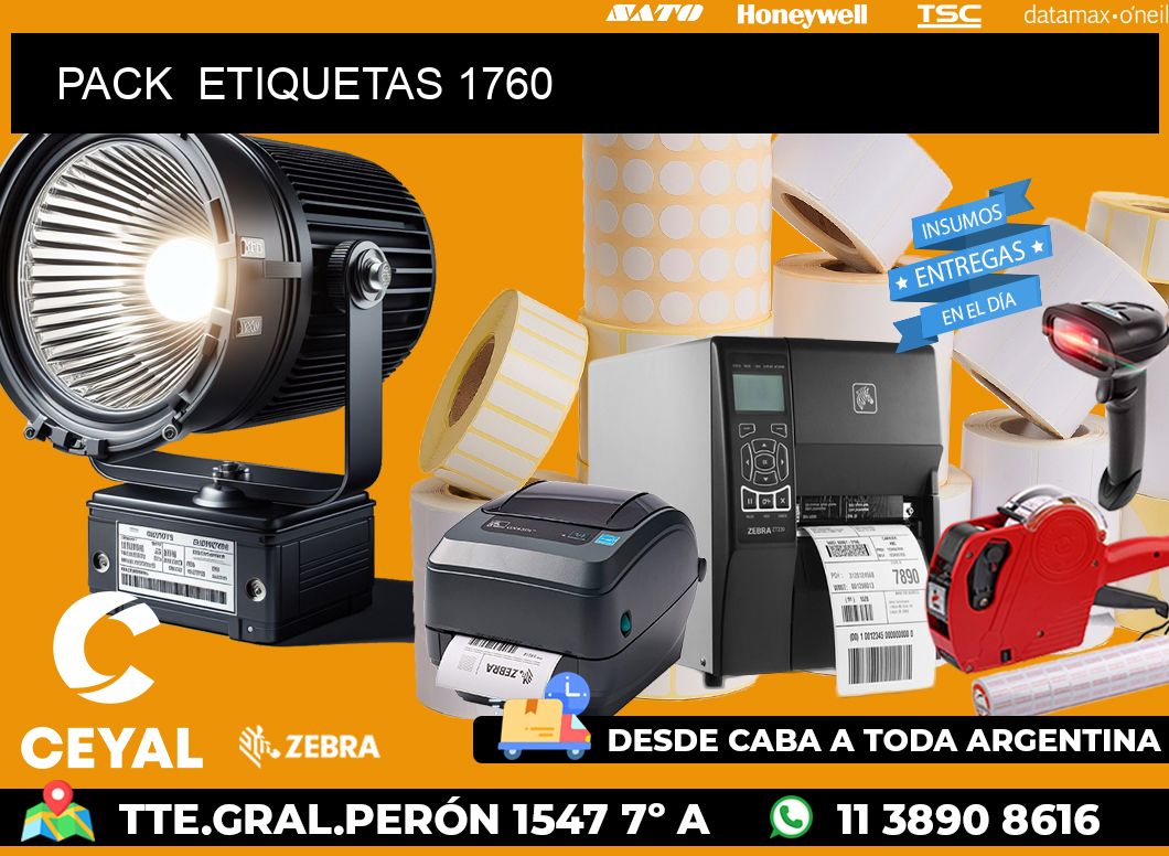 PACK  ETIQUETAS 1760