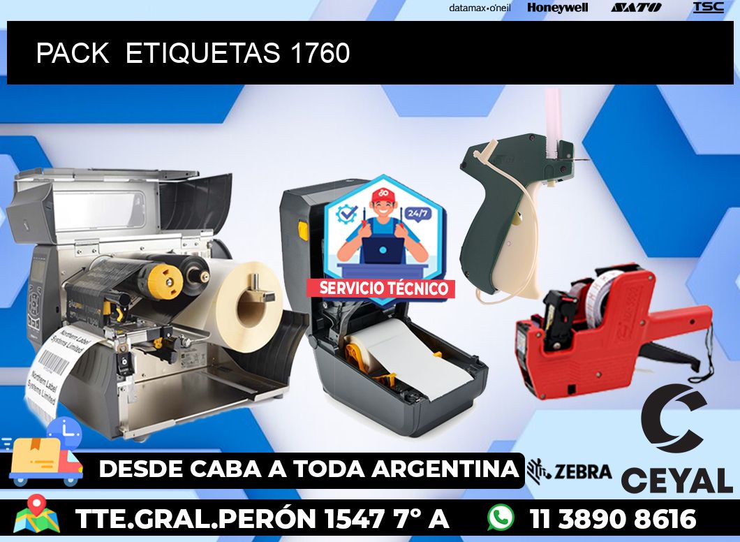 PACK  ETIQUETAS 1760