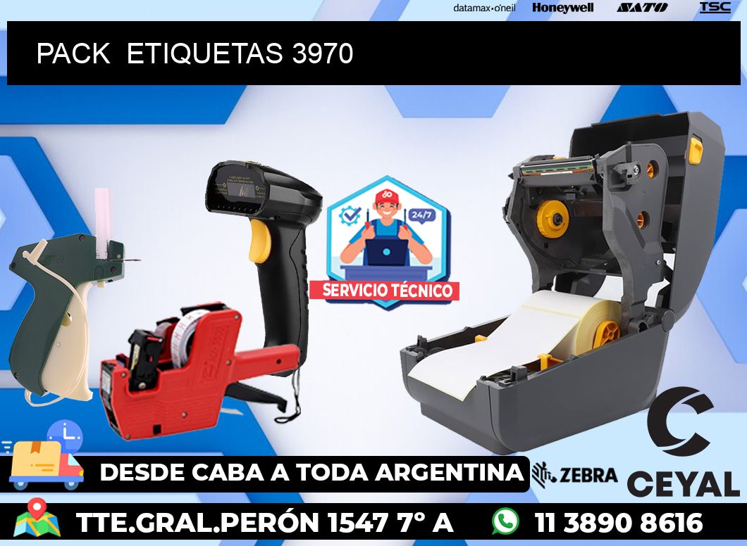 PACK  ETIQUETAS 3970