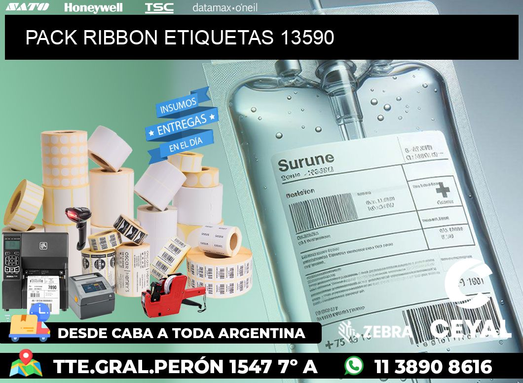 PACK RIBBON ETIQUETAS 13590