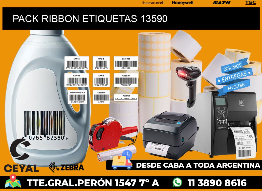 PACK RIBBON ETIQUETAS 13590
