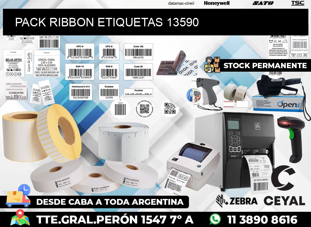 PACK RIBBON ETIQUETAS 13590