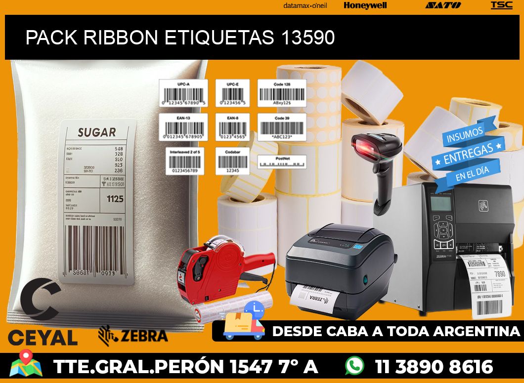PACK RIBBON ETIQUETAS 13590