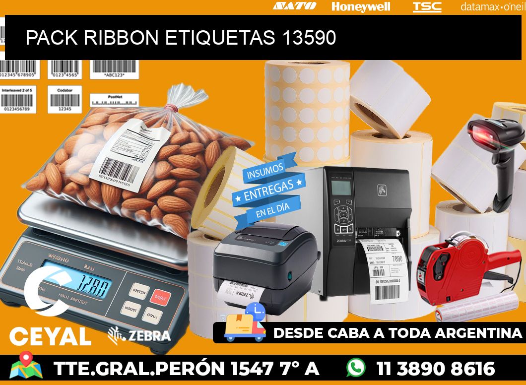 PACK RIBBON ETIQUETAS 13590