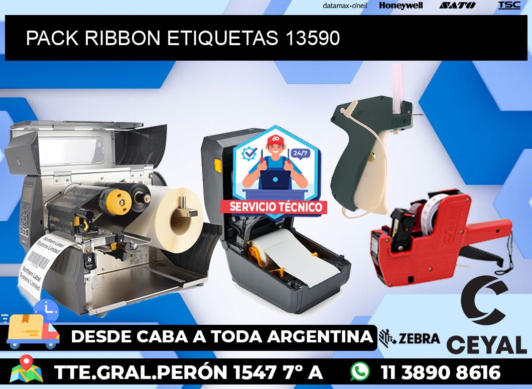 PACK RIBBON ETIQUETAS 13590
