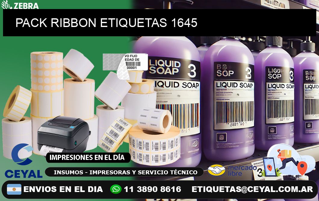 PACK RIBBON ETIQUETAS 1645