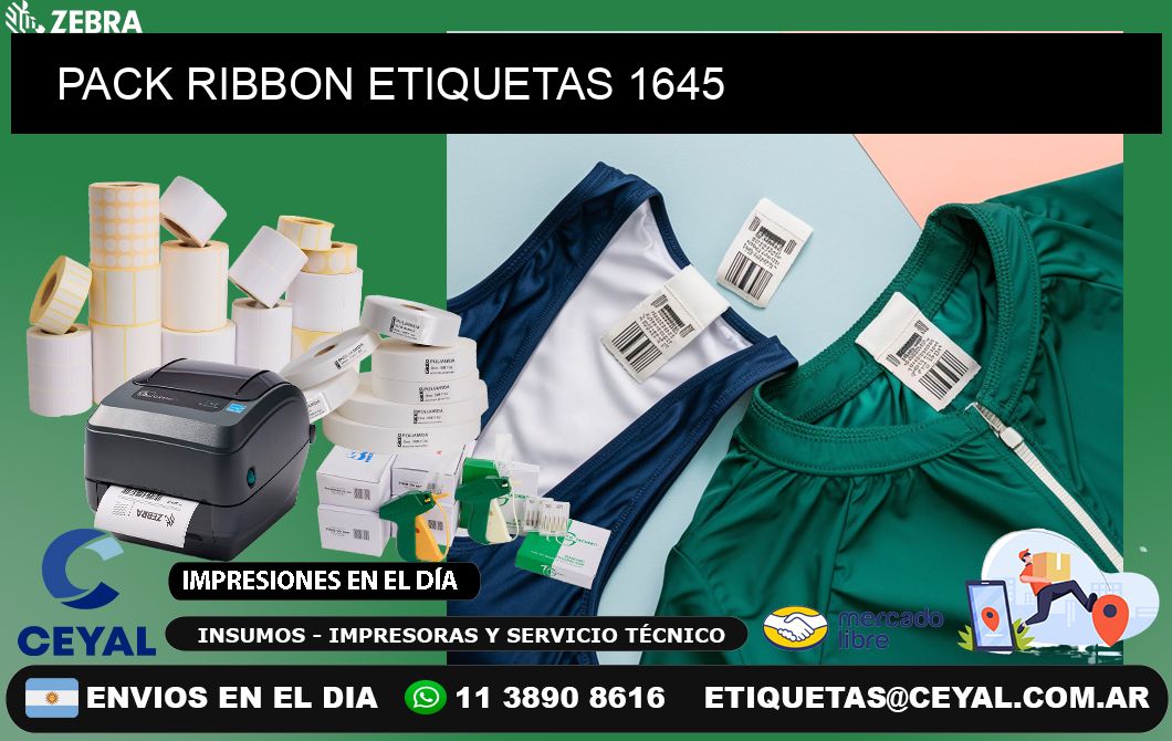 PACK RIBBON ETIQUETAS 1645