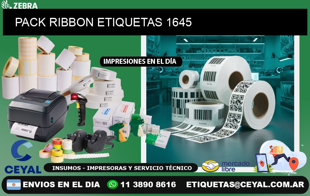 PACK RIBBON ETIQUETAS 1645