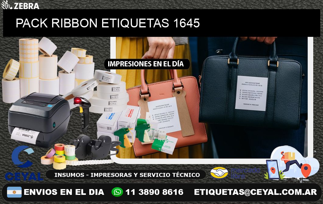 PACK RIBBON ETIQUETAS 1645
