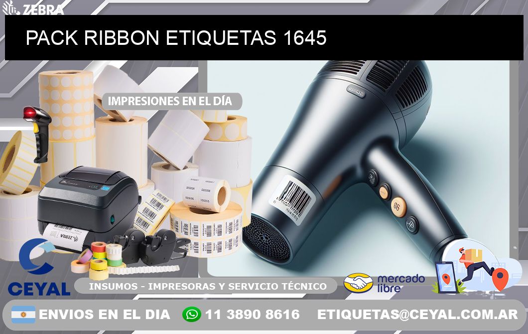PACK RIBBON ETIQUETAS 1645