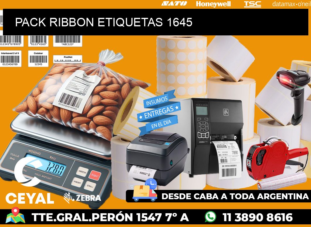 PACK RIBBON ETIQUETAS 1645