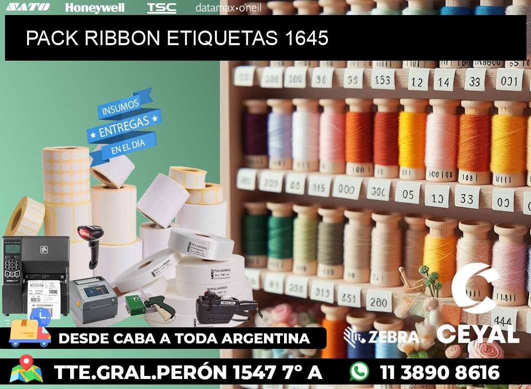 PACK RIBBON ETIQUETAS 1645