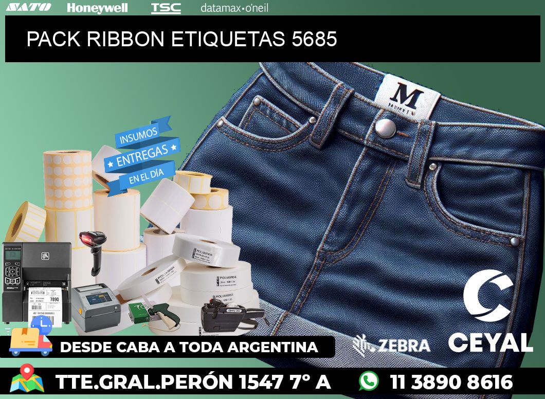 PACK RIBBON ETIQUETAS 5685