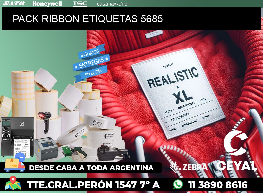 PACK RIBBON ETIQUETAS 5685
