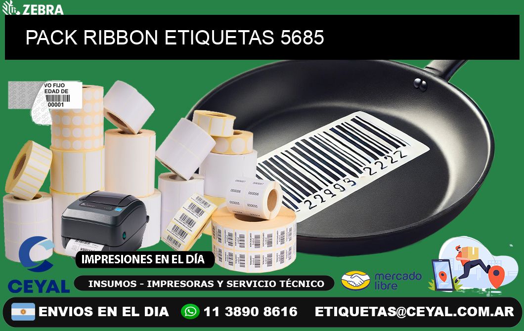 PACK RIBBON ETIQUETAS 5685