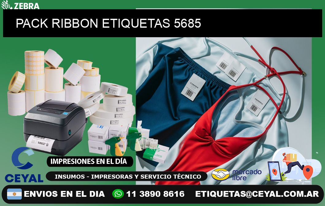 PACK RIBBON ETIQUETAS 5685