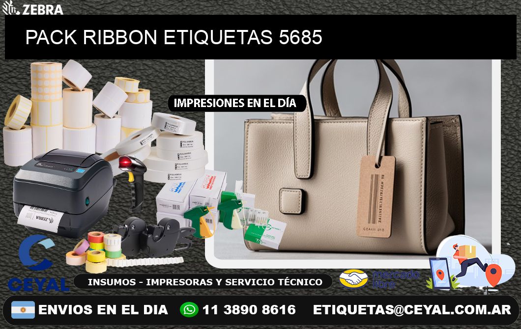 PACK RIBBON ETIQUETAS 5685