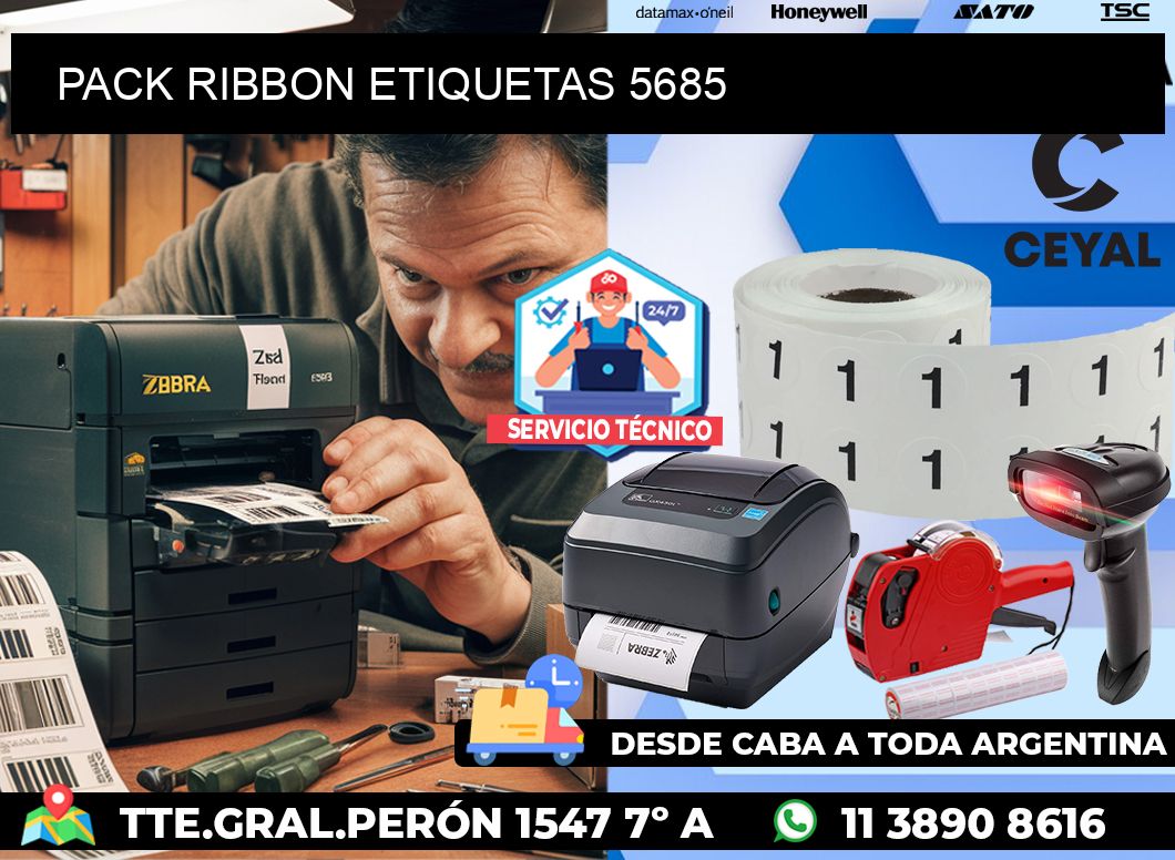 PACK RIBBON ETIQUETAS 5685