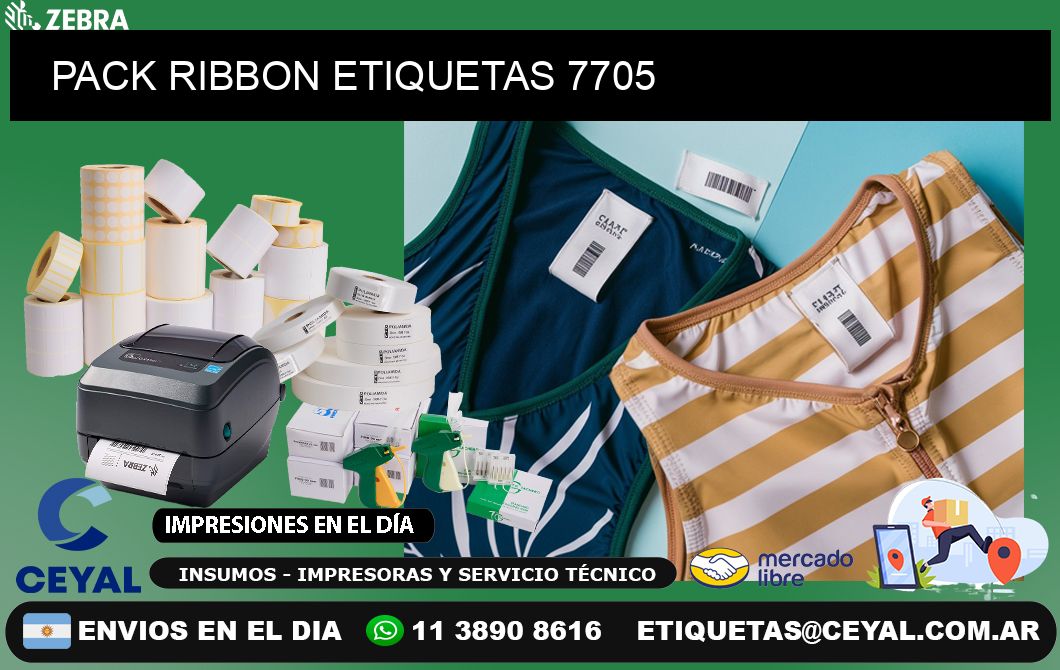 PACK RIBBON ETIQUETAS 7705