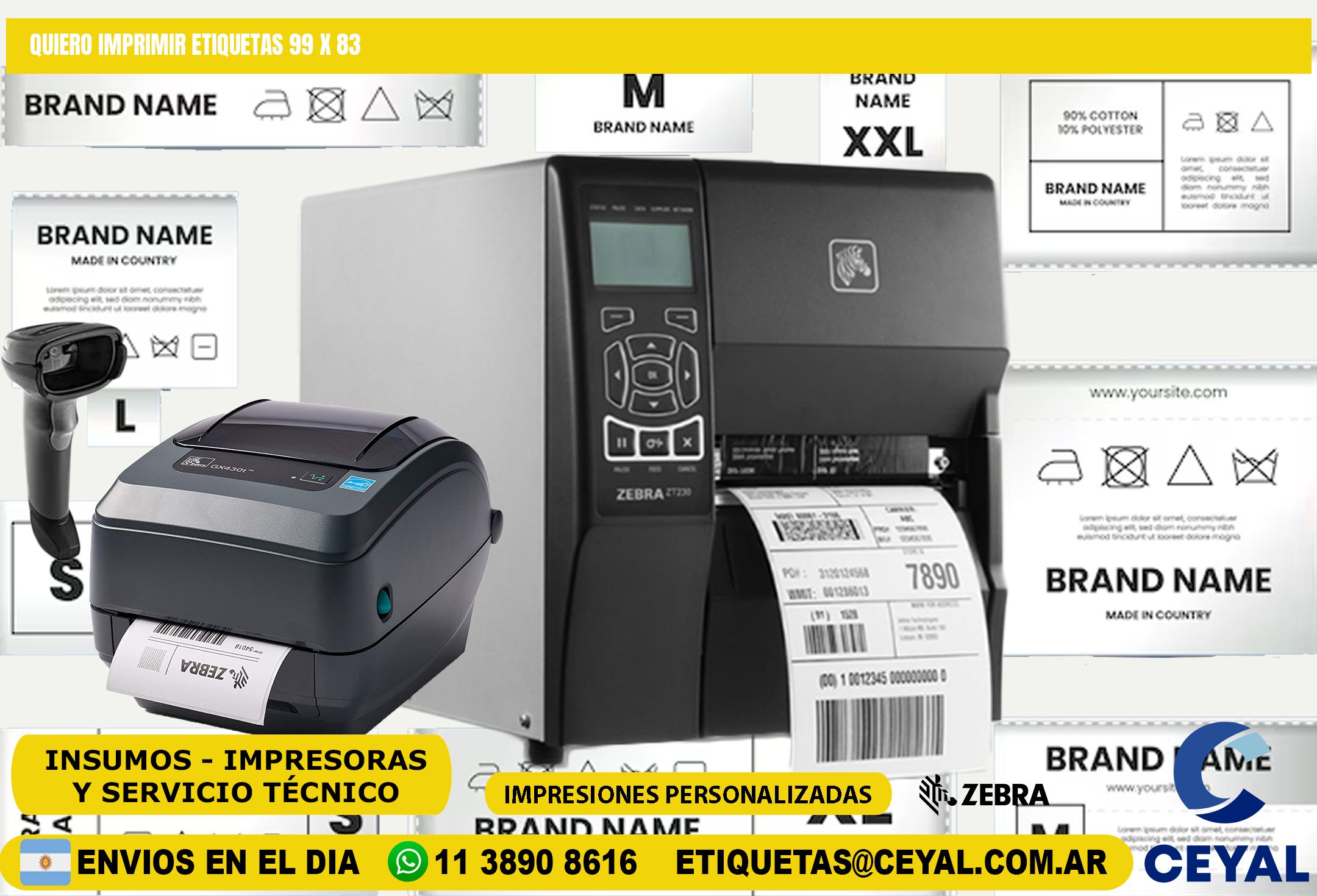 QUIERO IMPRIMIR ETIQUETAS 99 x 83