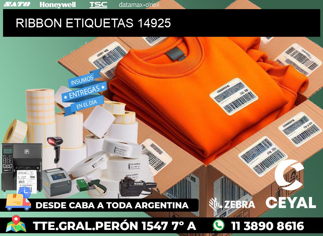 RIBBON ETIQUETAS 14925