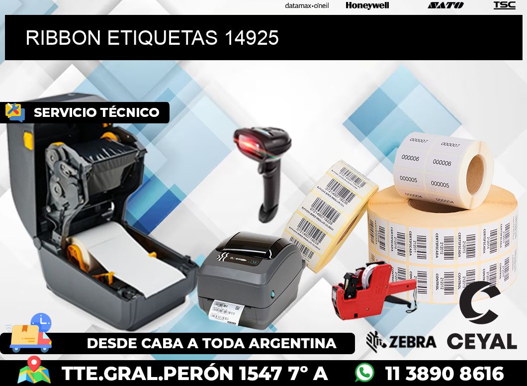 RIBBON ETIQUETAS 14925