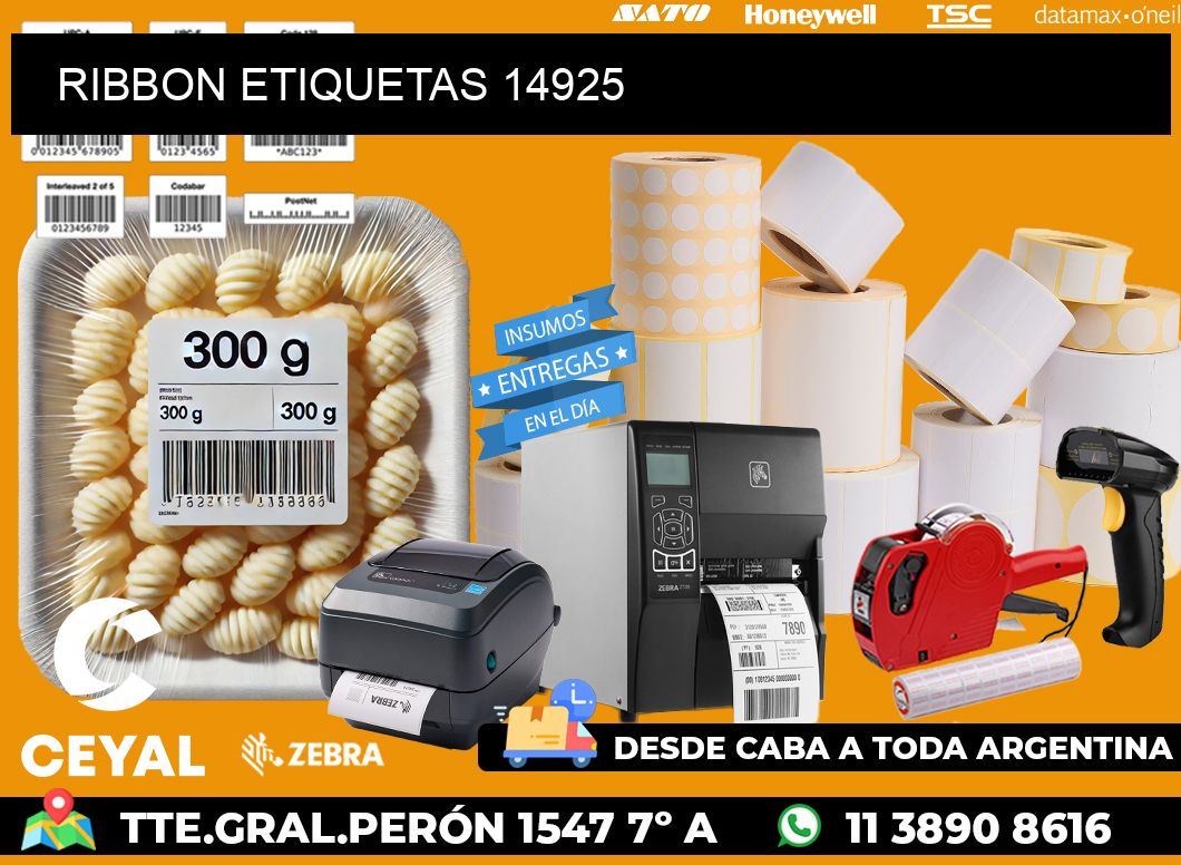 RIBBON ETIQUETAS 14925