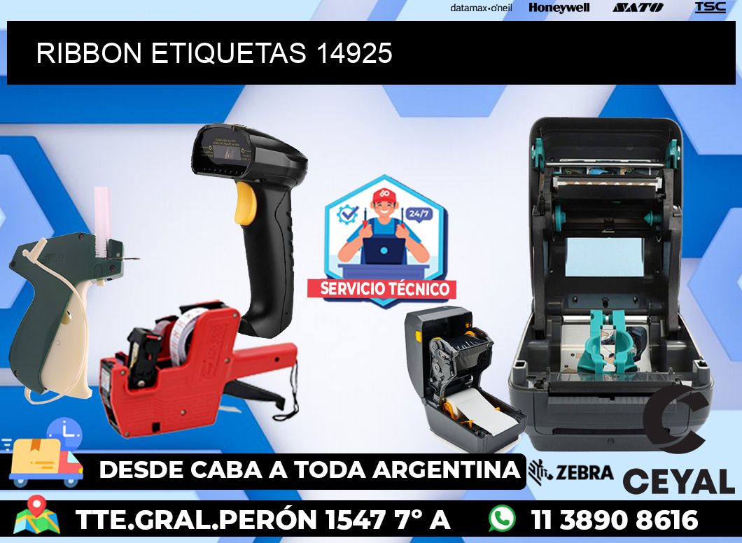 RIBBON ETIQUETAS 14925