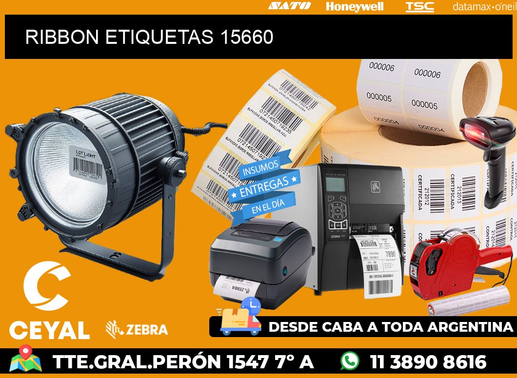 RIBBON ETIQUETAS 15660