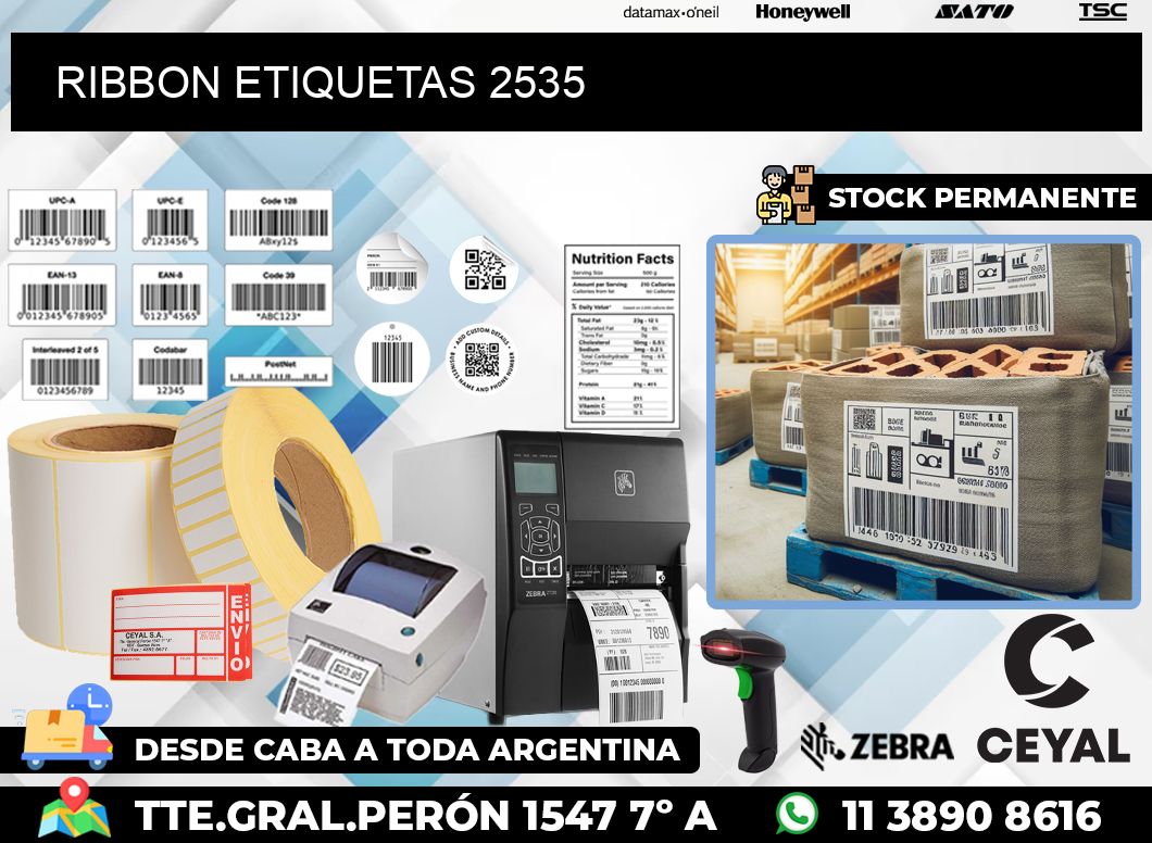 RIBBON ETIQUETAS 2535