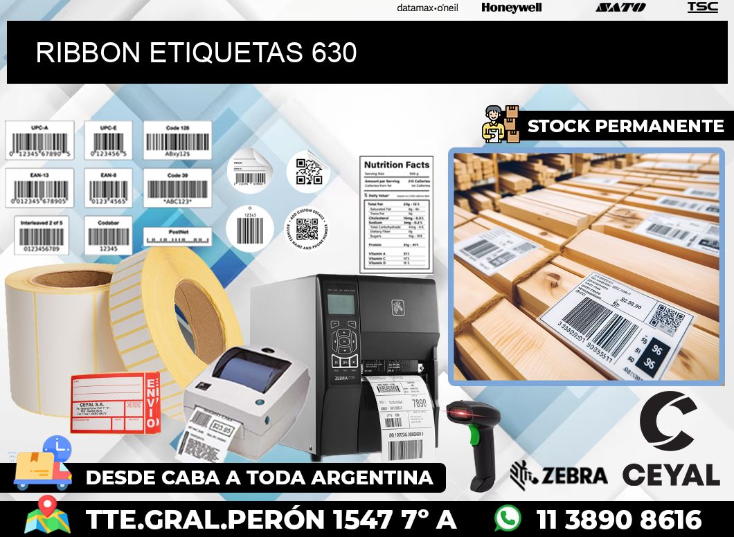 RIBBON ETIQUETAS 630