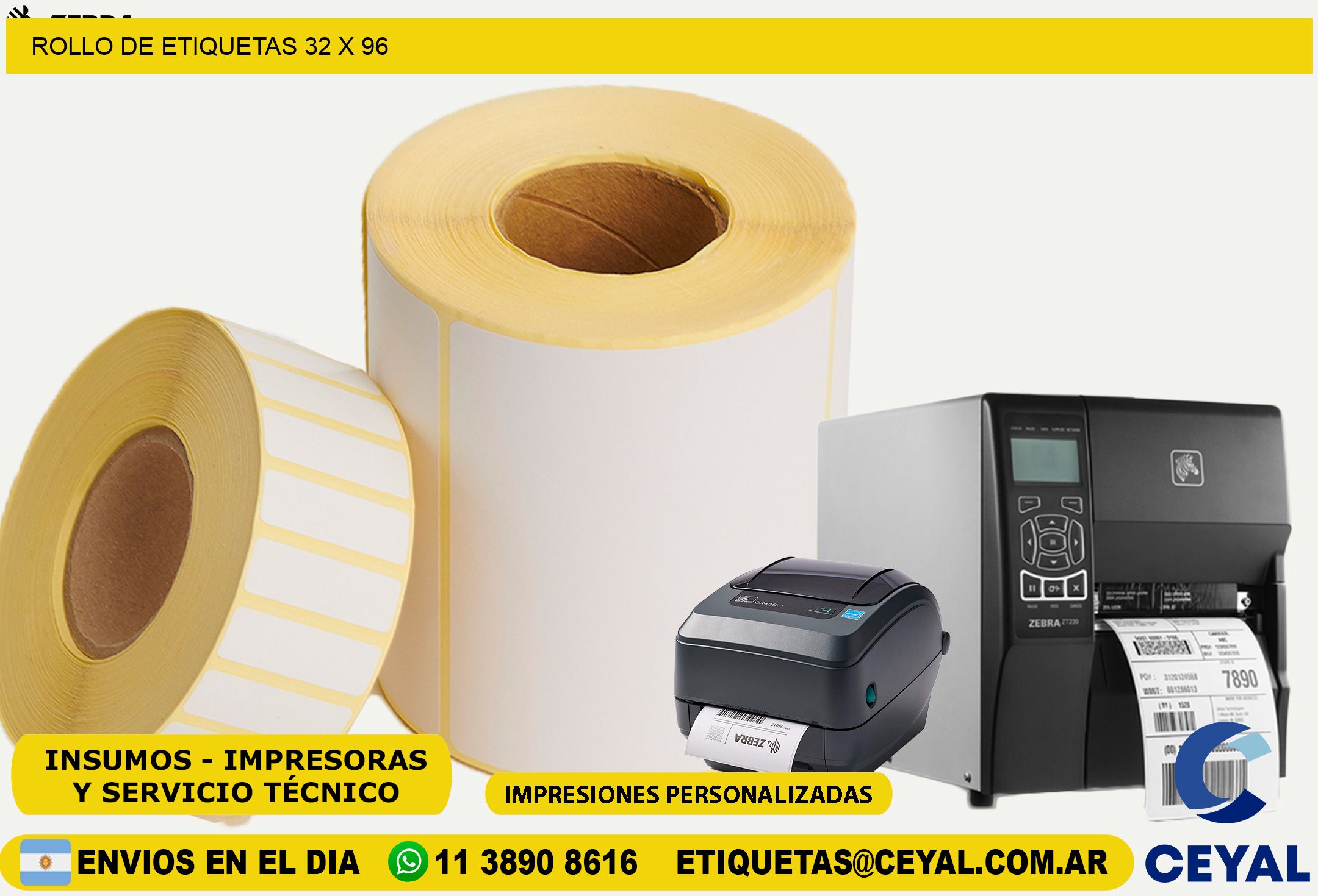 ROLLO DE ETIQUETAS 32 x 96