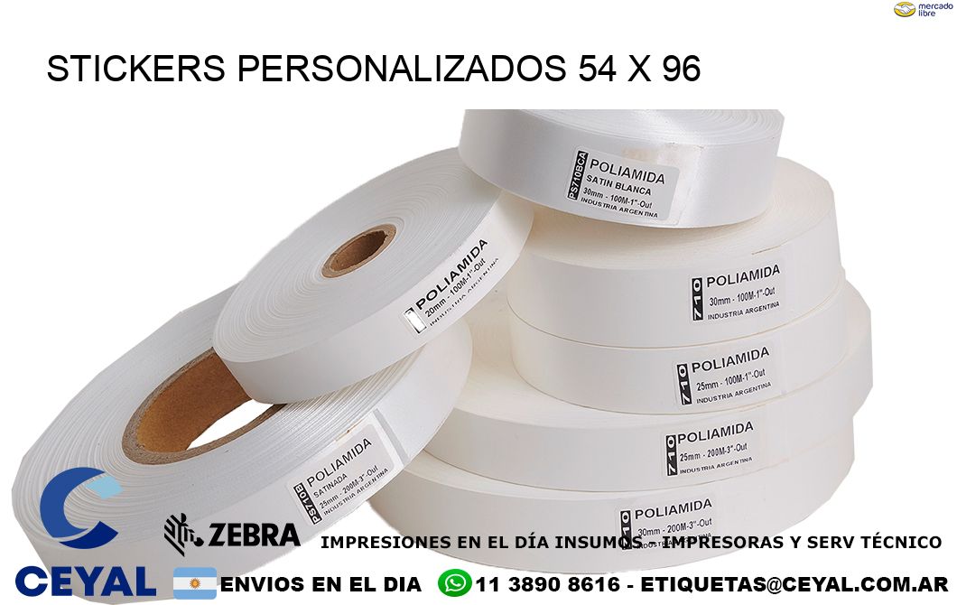 STICKERS PERSONALIZADOS 54 x 96