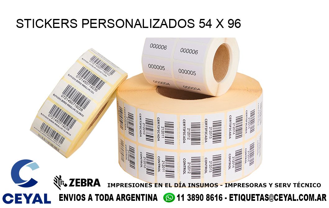 STICKERS PERSONALIZADOS 54 x 96