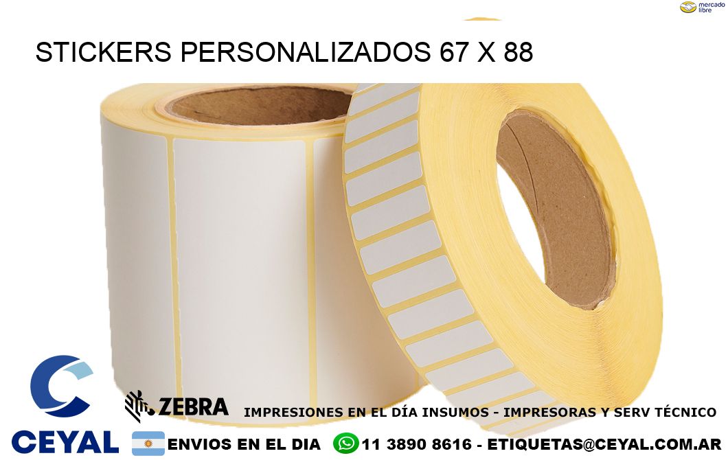 STICKERS PERSONALIZADOS 67 x 88