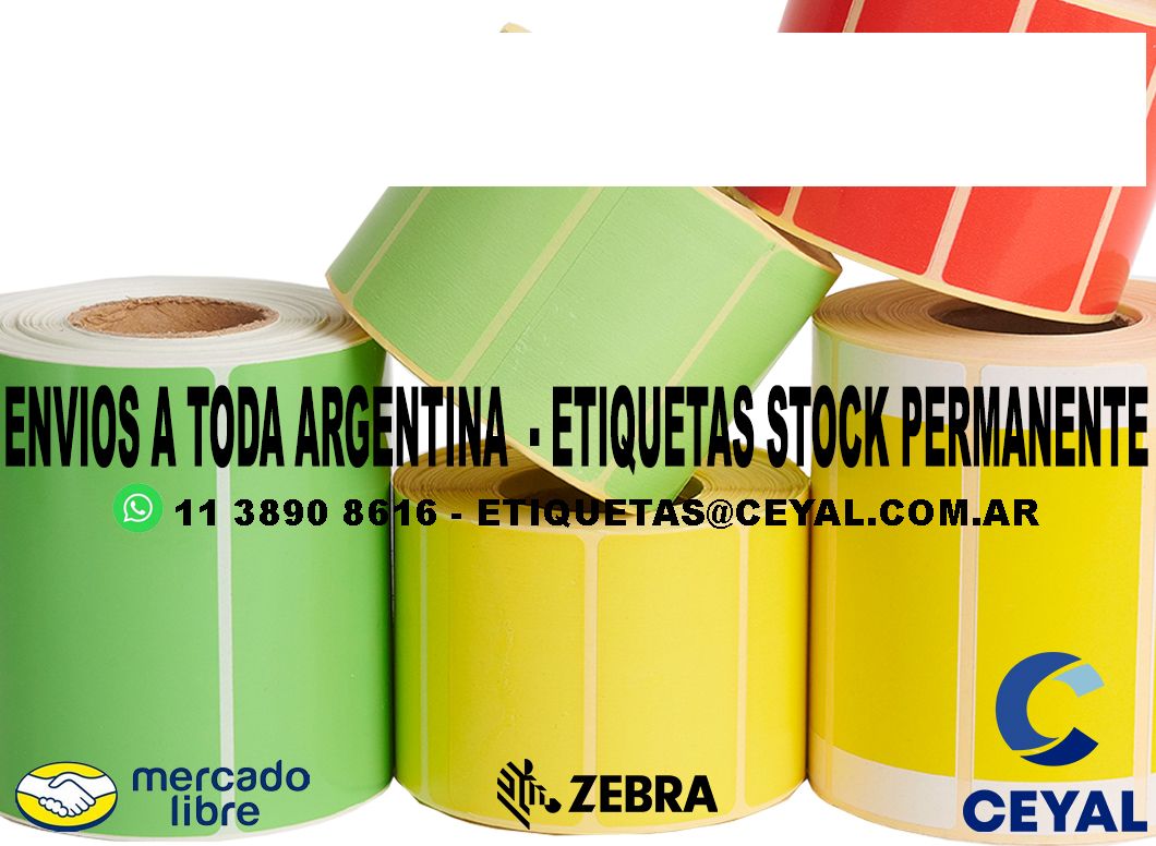 135 ETIQUETAS PAPEL TERMICO 95 x 37 X1200 UNIDADES