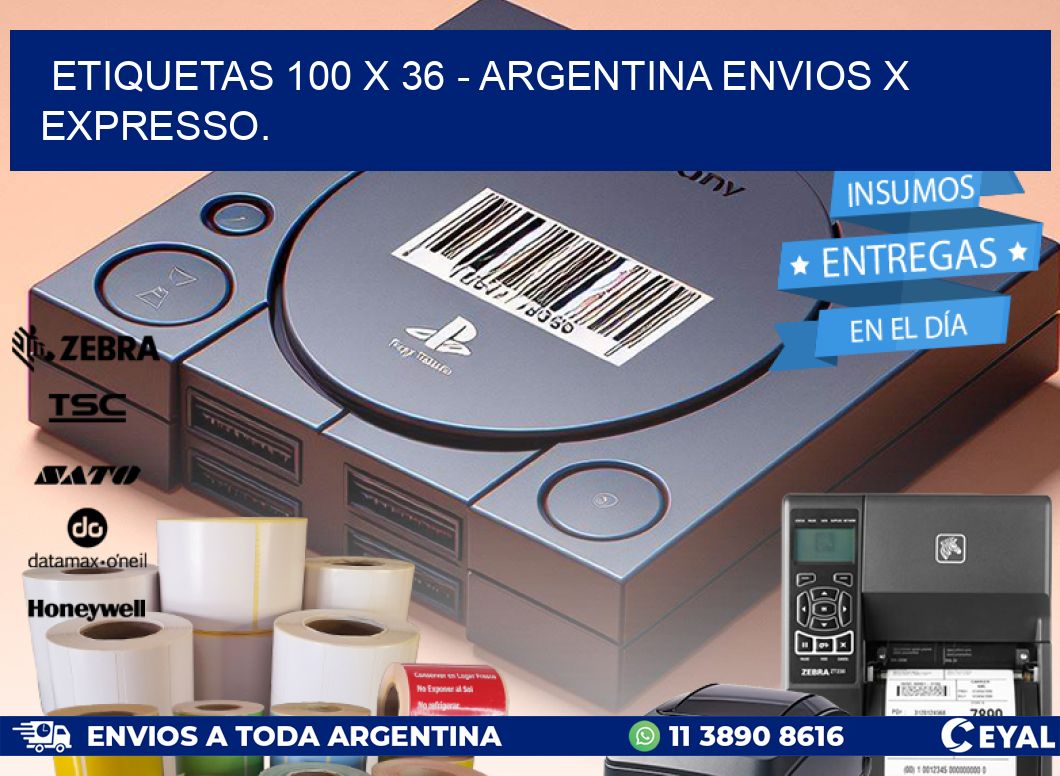 ETIQUETAS 100 x 36 - ARGENTINA ENVIOS X EXPRESSO.