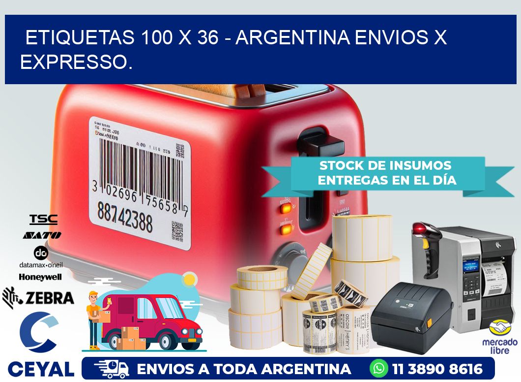 ETIQUETAS 100 x 36 – ARGENTINA ENVIOS X EXPRESSO.