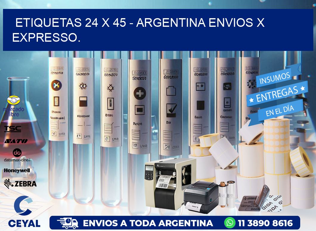 ETIQUETAS 24 x 45 – ARGENTINA ENVIOS X EXPRESSO.